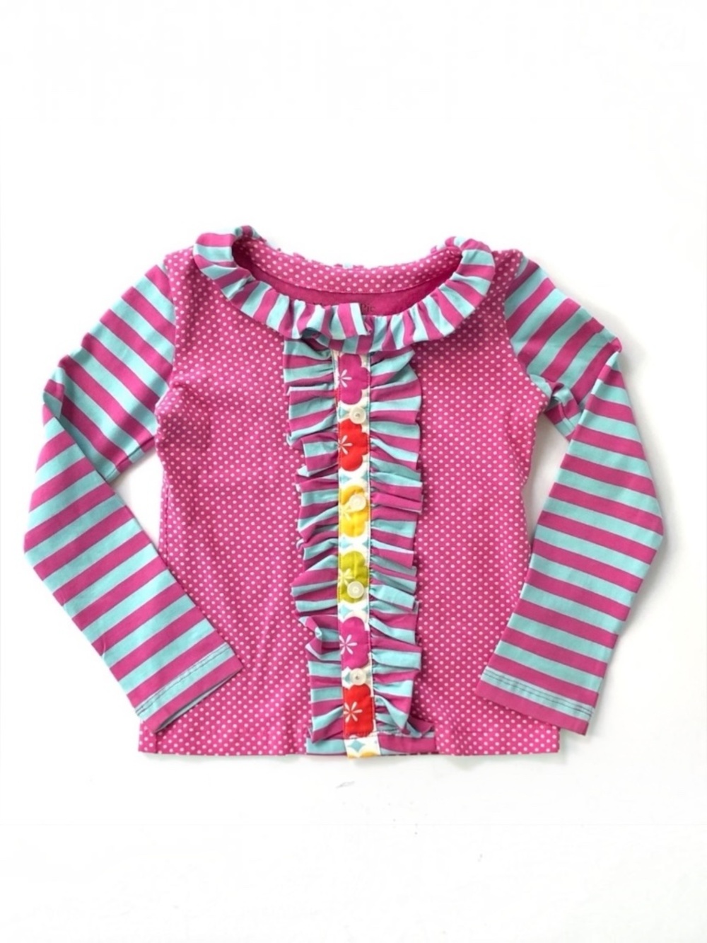 Mustard Pie Pink Polka Dot Cardigan Top 3T